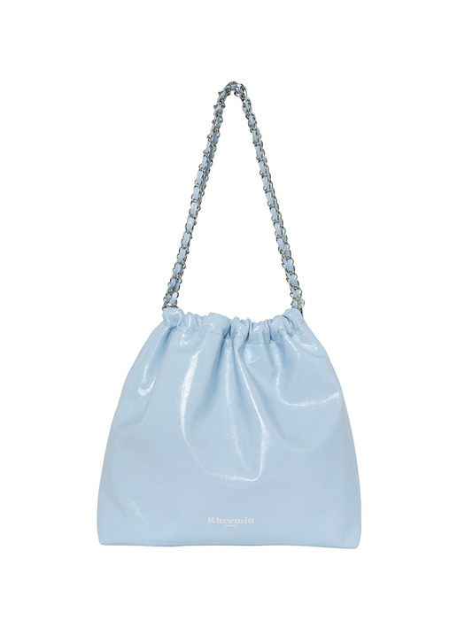MUFFY LEATHER chain BAG - COTTON SKY BLUE