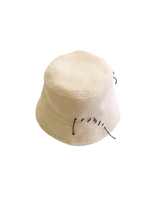 Hand Stitch Bucket Hat / Natural