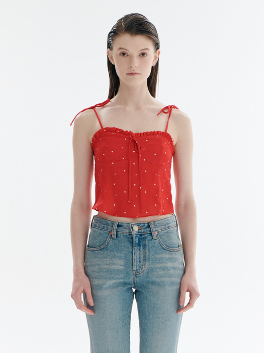 Frill Heart Blouse [Red]