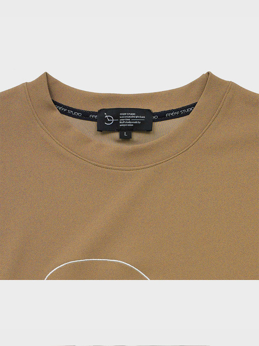 22SS 드로잉 자수 반팔 티셔츠 (코코아)
