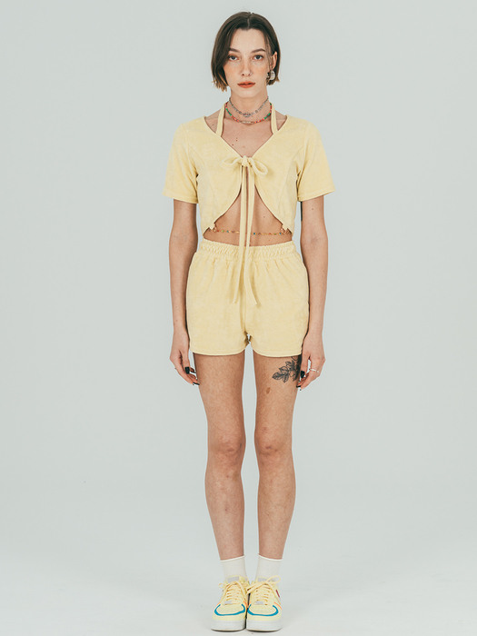 Terry Summer Shorts (custard cream)