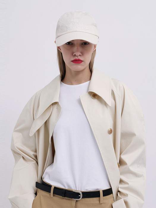 Basic Cotton  Logo Cap Light Beige