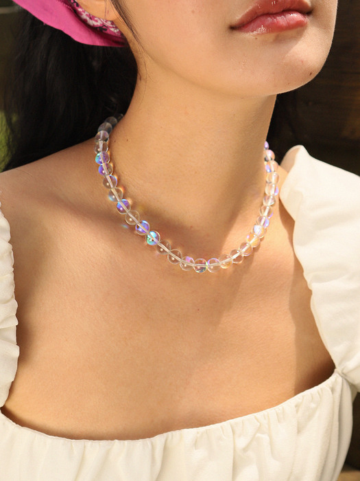 Summer Bubble Gem Necklace (Opal clear)