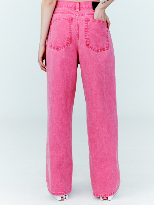 Hyper Pink Denim Pants