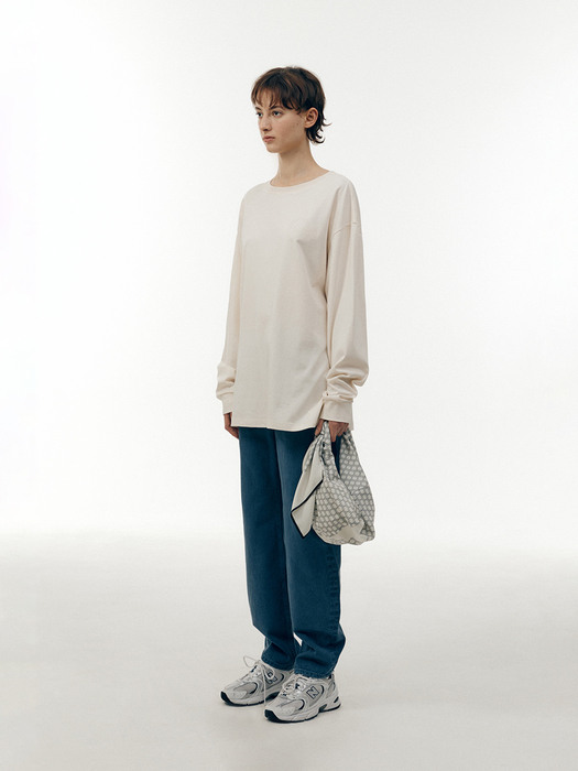 22PF LOOSE FIT LONG T-SHIRT - NUDE