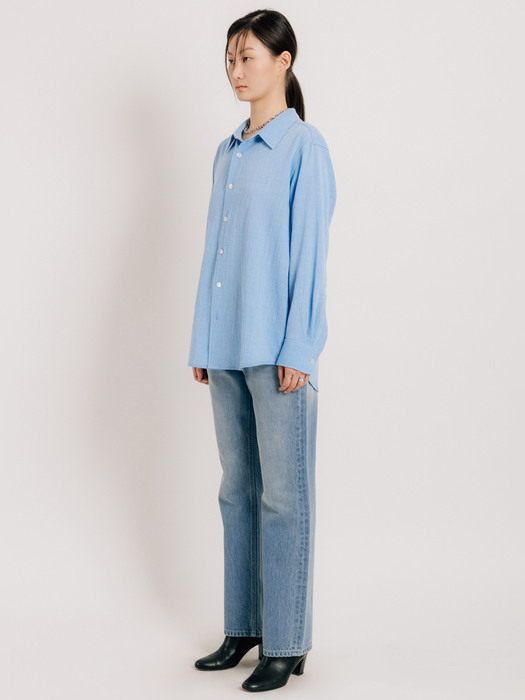 ESSENTIAL SHIRT PIGMENT DYED BLUE