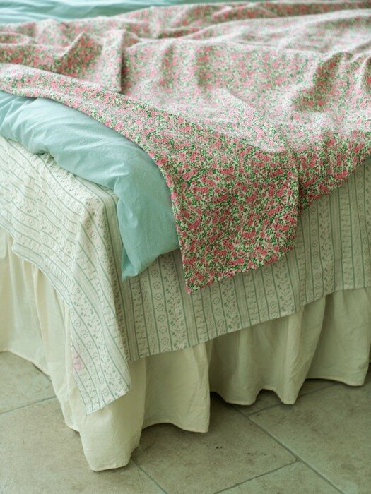 cottage with flower blanket 플라워 패턴 여름 홑이불 여름이불