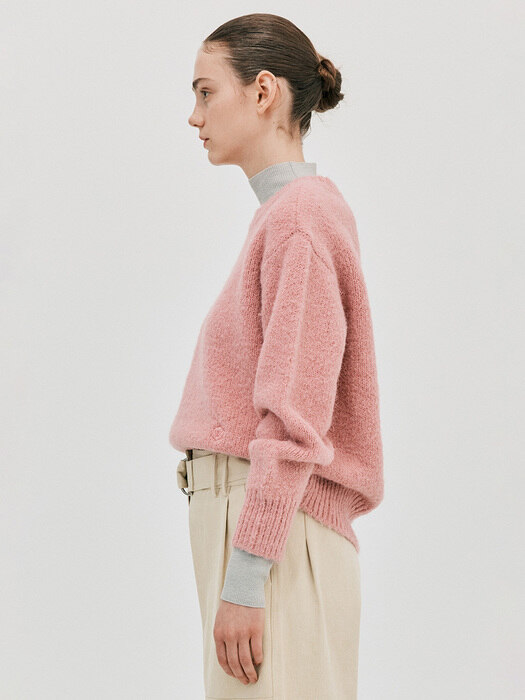 Wool Round Sweater_Pink