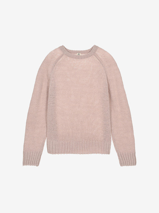 CREW NECK LONG SLEEVE KNIT TOP