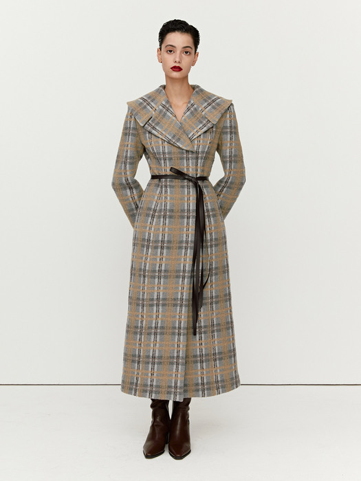 Belted Wool-Blended Coat
