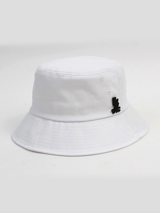 Basic Cotton White Bucket Hat 버킷햇