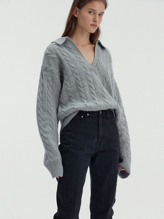 PVIL Cable Pullover(Gray)
