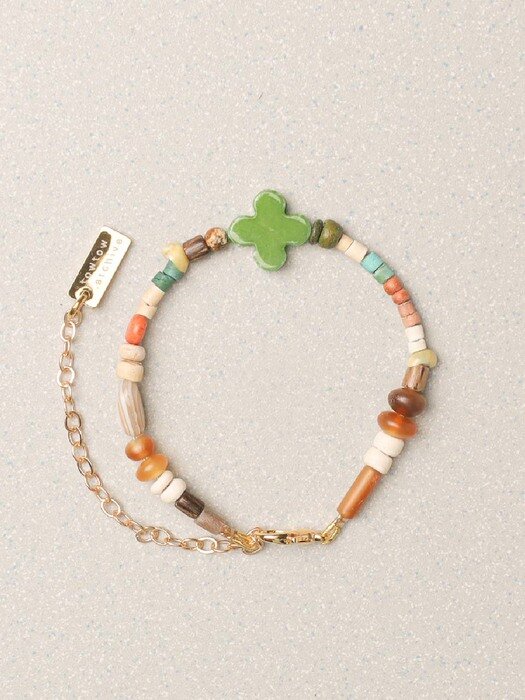 FULL CLOVER BRACELET-GRASS : ARCHIVE-049