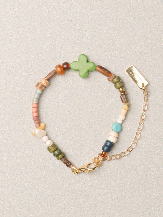 FULL CLOVER BRACELET-GRASS : ARCHIVE-049