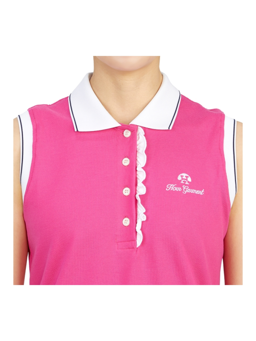에스테 HHW 2A AP53 PINK 여자 골프 폴로 민소매 티셔츠