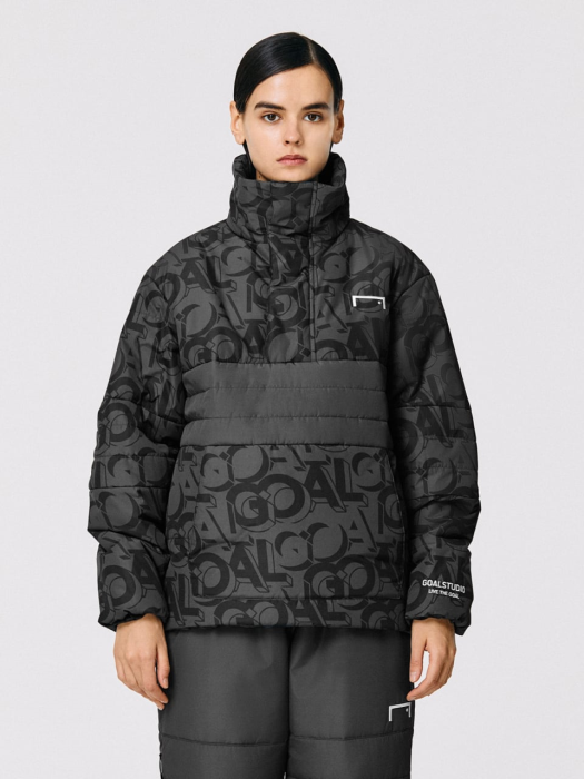 MONOGRAM PADDING ANORAK-CHARCOAL