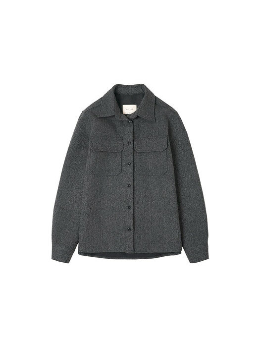 SITP5083 wool twill shirt_Charcoal