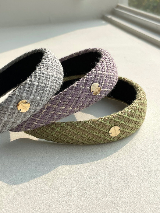 tweed Hairband (purple)