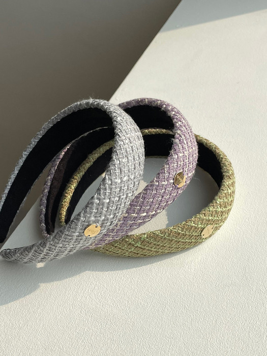 tweed Hairband (purple)