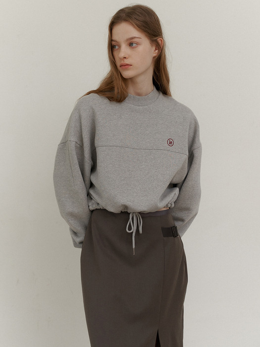 2.12 Drawstring sweatshirt (Melange Gray)