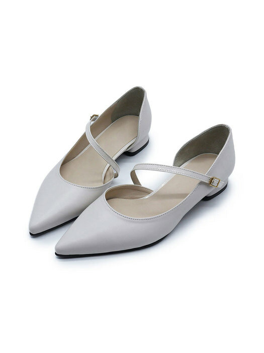 Lucy Mary Jane Flat_Ivory(DFPJ1102IV)