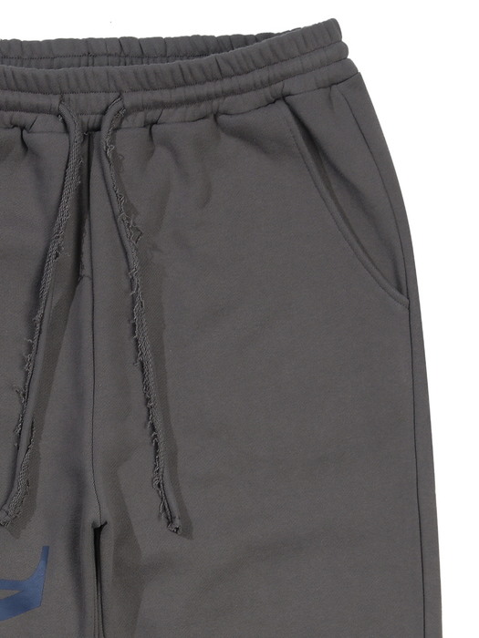 MATIN BIG LOGO SWEAT PANTS IN CHARCOAL