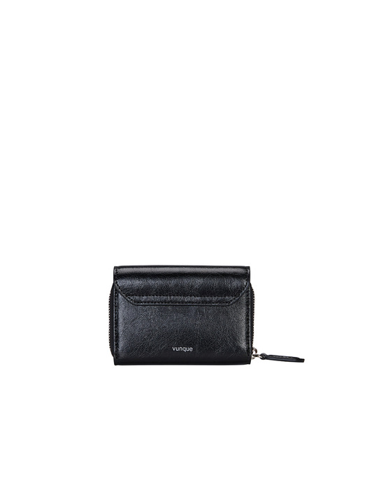 [RENEWAL] Perfec Essence Zipper Card Wallet (퍼펙 에센스 지퍼 카드지갑) Black