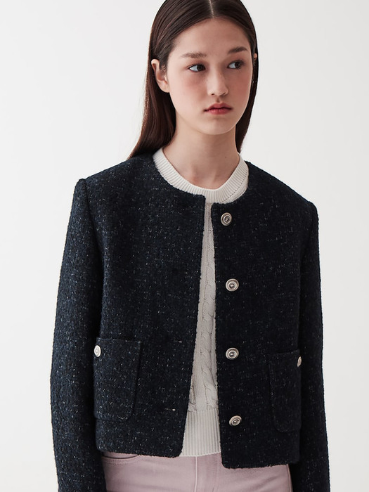 Single Breasted Wool Jacket  Navy (KE3111M04R)