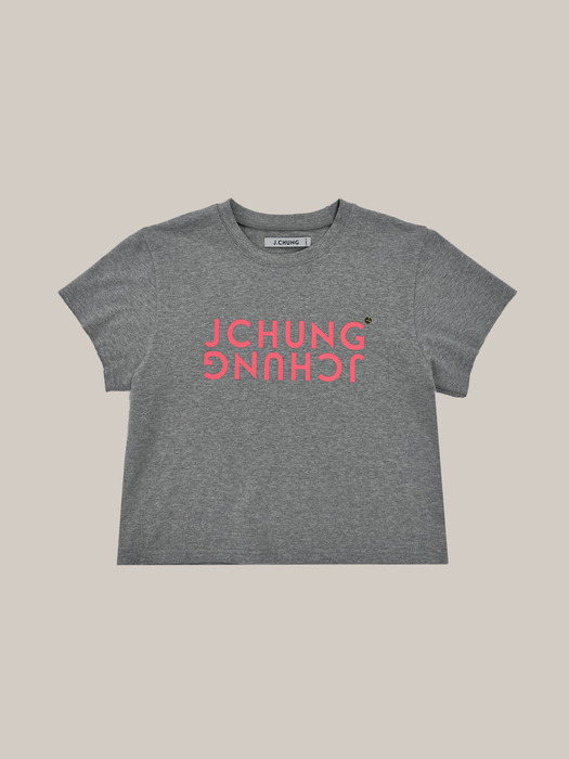 J.Chung Logo Crop Top_Gray