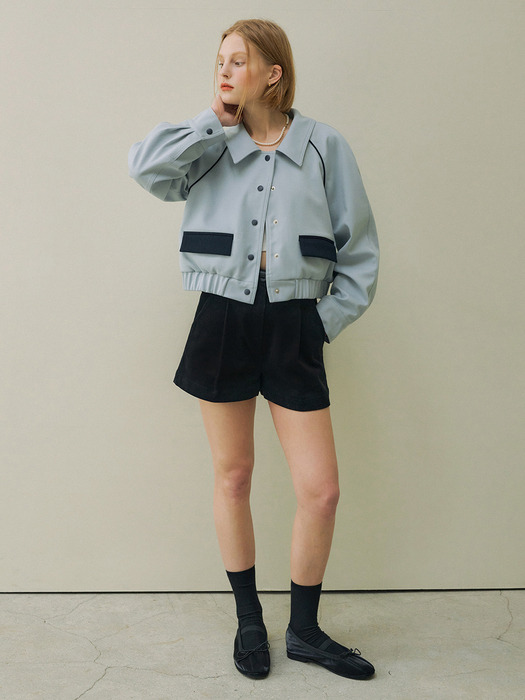 BLOUSON JACKET - SKYBLUE