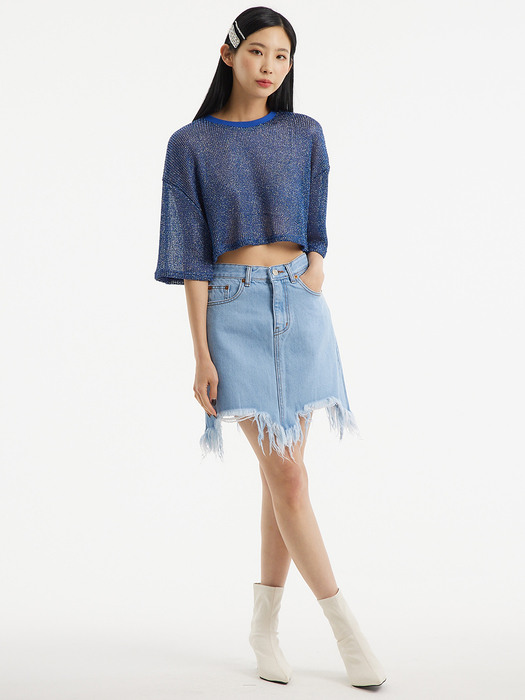 UP-395 아이스 데님스커트_ICE DENIM SKIRT LIGHT BLUE