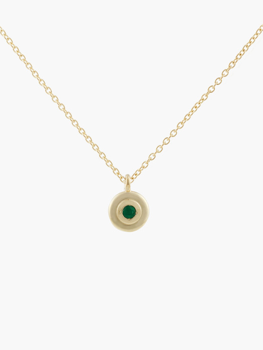 Simple Round Pendant_Emerald