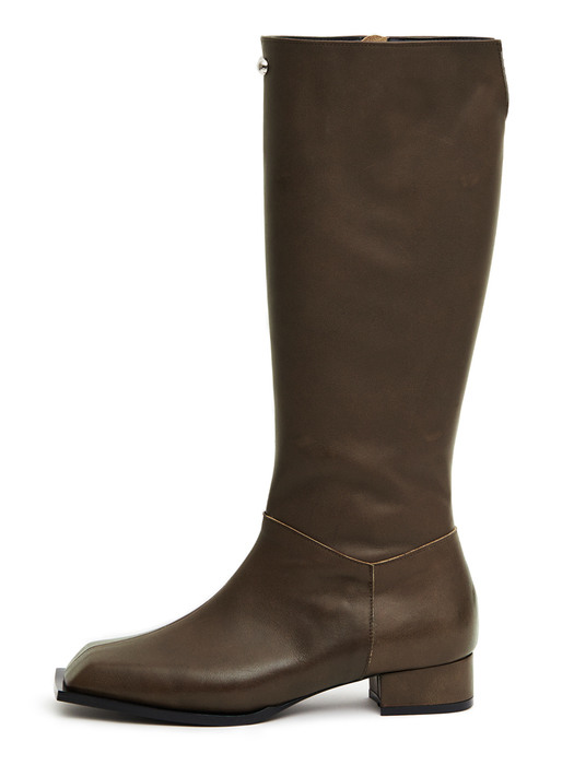 Two buttons boots (vintage brown)