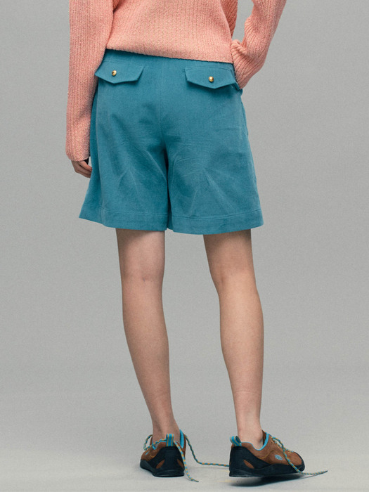 Jackie Corduroy Shorts (Blue)