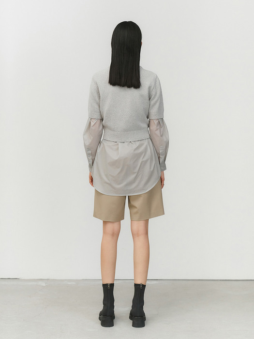 BACK CUT-OUT PULLOVER (GREY)