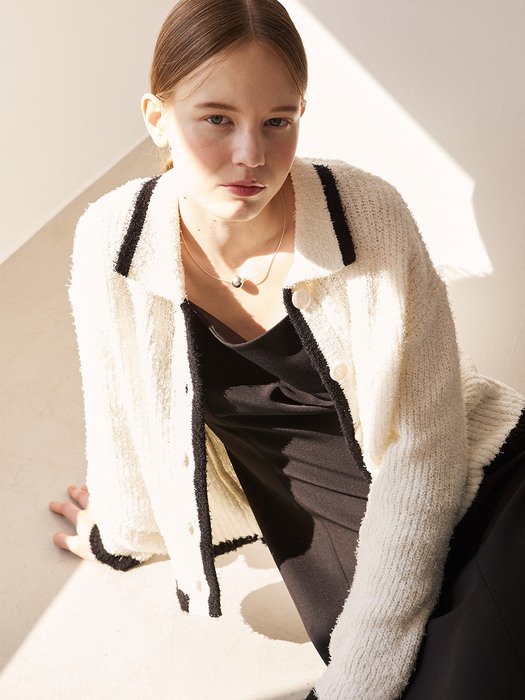 23SS Classic crumble cardigan_ivory