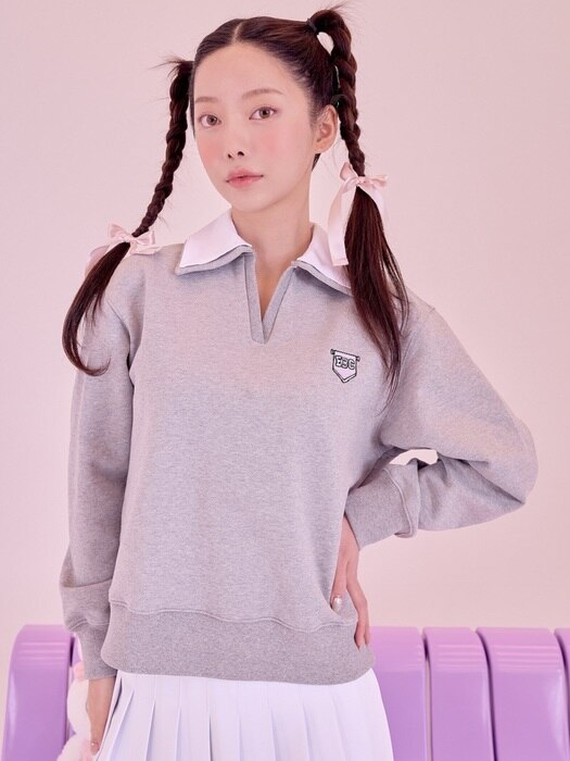 ESTHER BUNNY YOU CAN DO IT COLLARED SWEATSHIRT