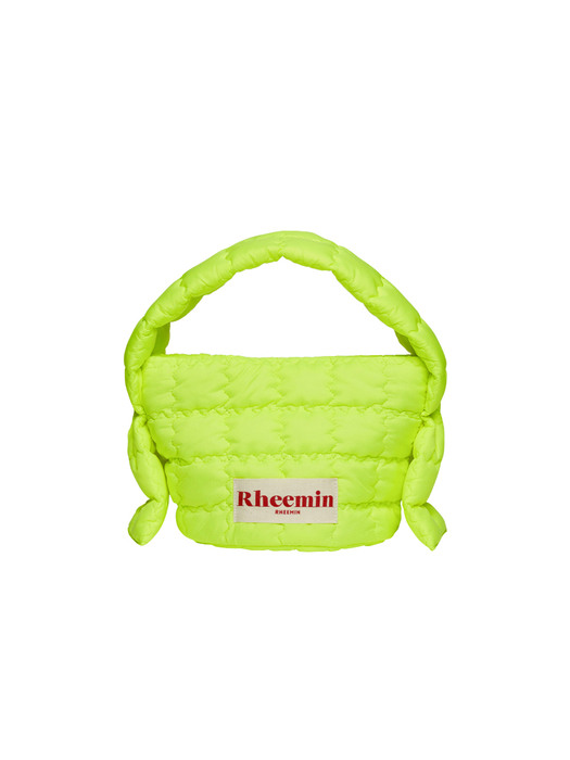 PUPPY quilted  BUCKET mini NUGGET - NEON YELLOW