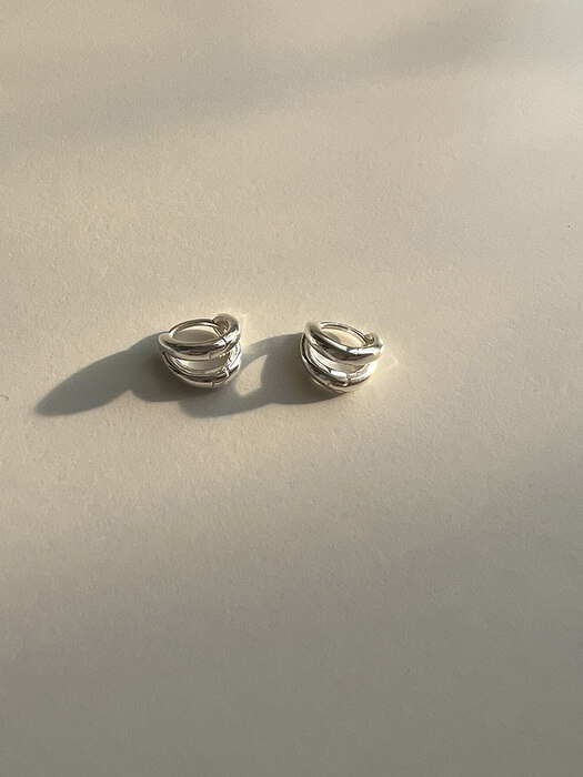 [925silver] Mini frame earring