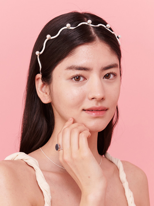Wave pearl Hairband[3color]