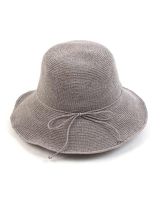 Gray Ribbon Wire Raffia Hat 라피아햇