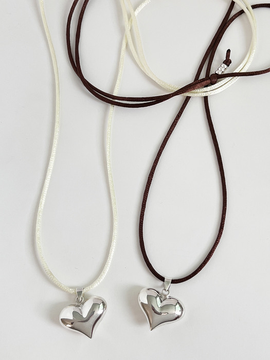 92.5% Chubby Heart String Necklace / 2color