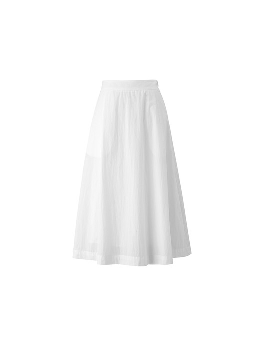 Semi-flare A line skirt - Warm white