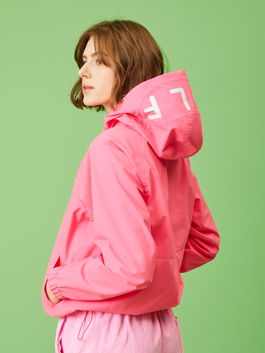  Full Zip hoodie jacket_neon pink