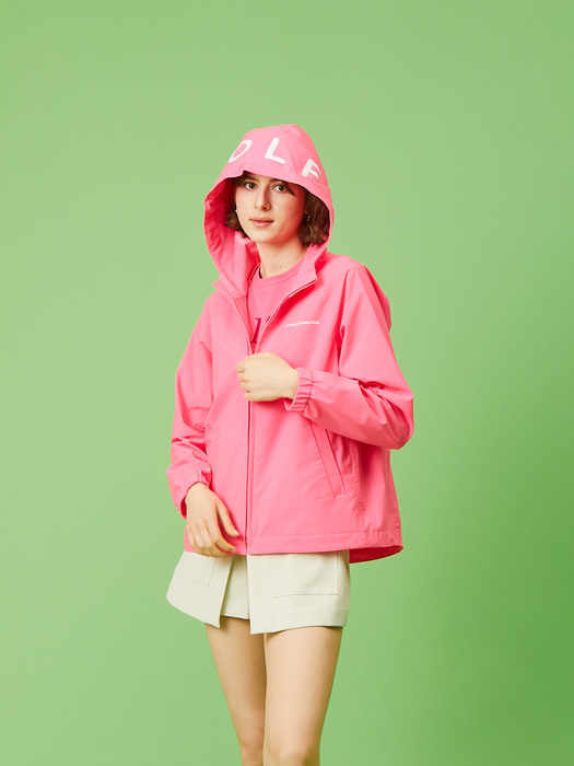  Full Zip hoodie jacket_neon pink