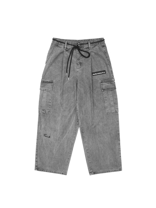 BBD The Apparition Wide Denim Cargo Pants (Gray)