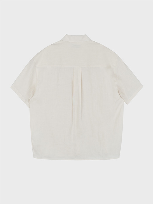 POCKET LINEN SHIRT_IVORY