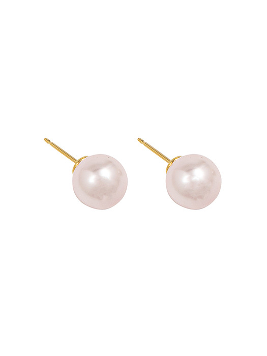 [14k gold] Deux.k.09 / haute pearl earring (8mm)(pink)