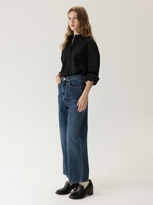 FW23 90s Crop Jeans Blue