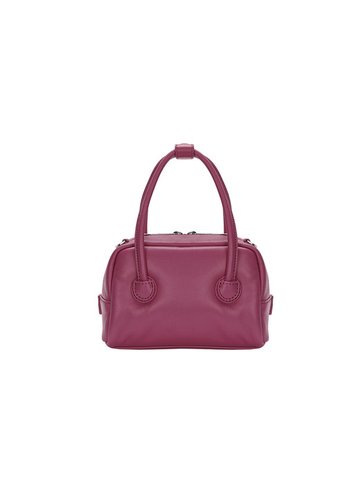 PADDED SOFT TOTE MICRO_berry pink plain